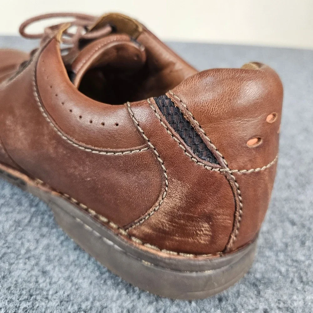 Clarks 1825 Mens Brown Leather‎ Moc Toe Oxford Lace Up Shoes 26101183 Size 11M